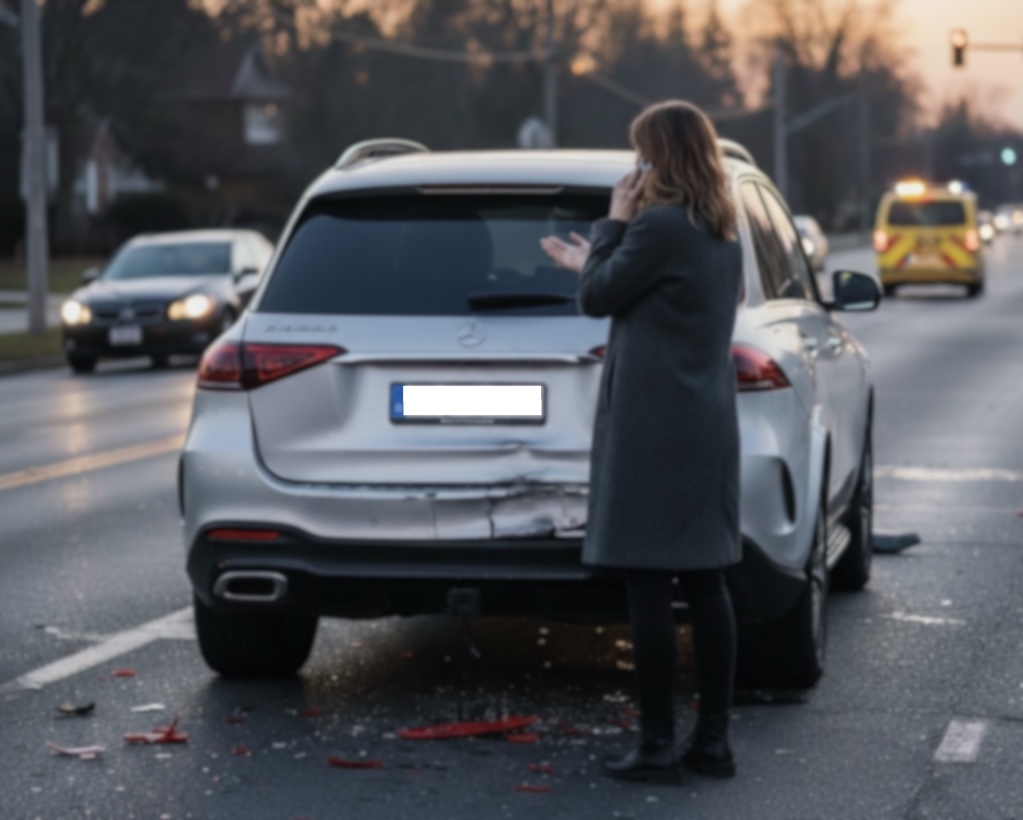 Kfz-Gutachter Fürth – Dokumentation der Unfallstelle nach einem Autounfall